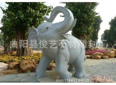 王氏雕刻曲陽縣石雕廠家直銷優質漢白玉石雕大象吉象如意動物石雕訂做
